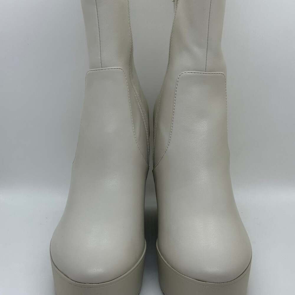 NEW! Steve Madden Witness Wedge Bootie in Bone - Picture 5 of 9